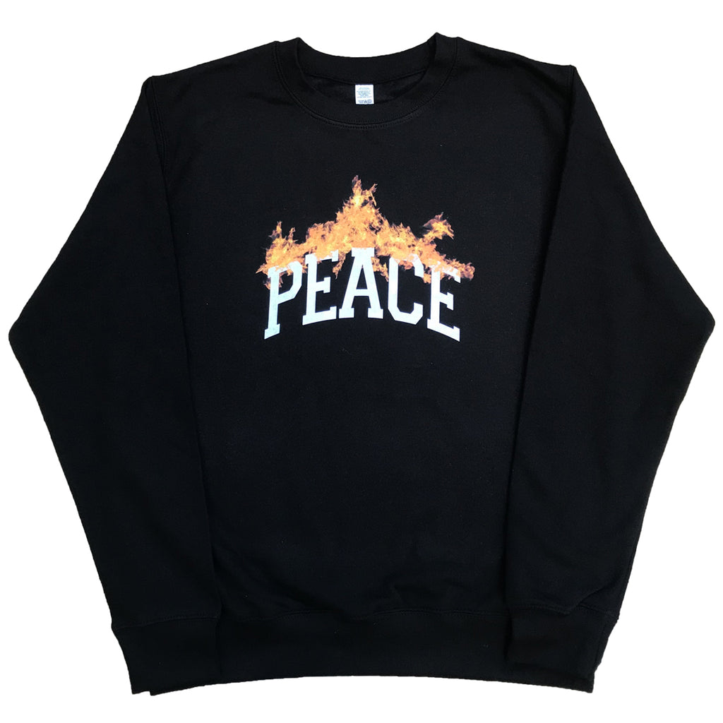 "PEACE" CREWNECK - BURNING