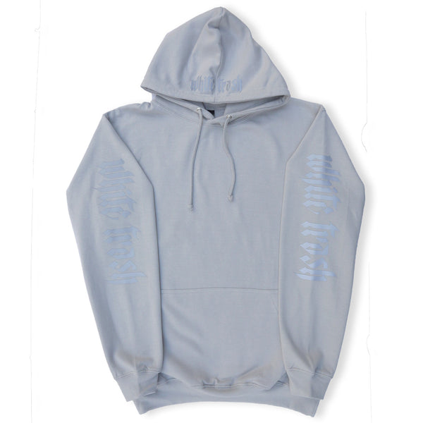 GREY 'WHITE TRASH' OVERSIZED HOODIE (3M)