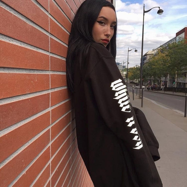 BLACK SMOKE 'WHITE TRASH' OVERSIZED HOODIE (3M)