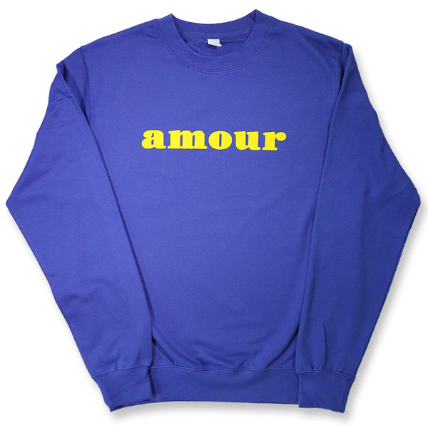 CREWNECK "AMOUR" BLUE/ YELLOW