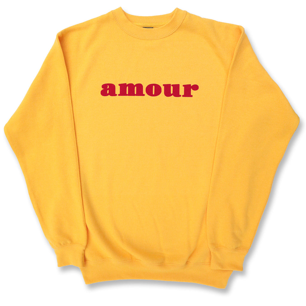 CREWNECK "AMOUR" YELLOW/ RED