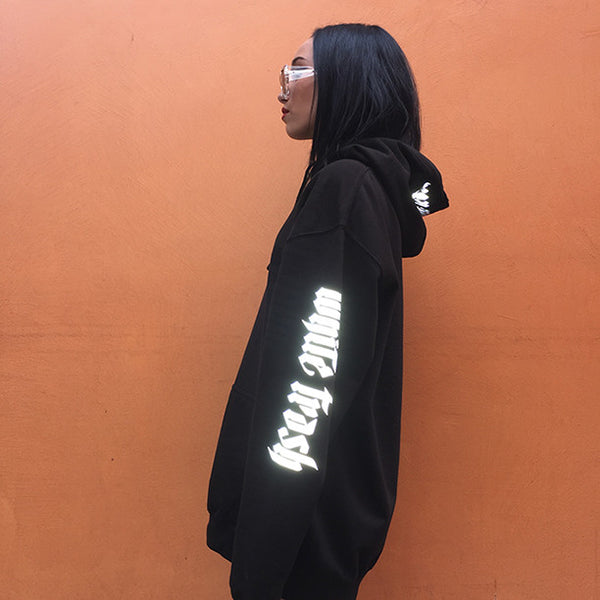 BLACK SMOKE 'WHITE TRASH' OVERSIZED HOODIE (3M)