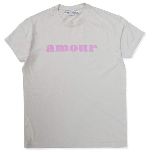 AMOUR TEE SHIRT (CREAM/ PINK)