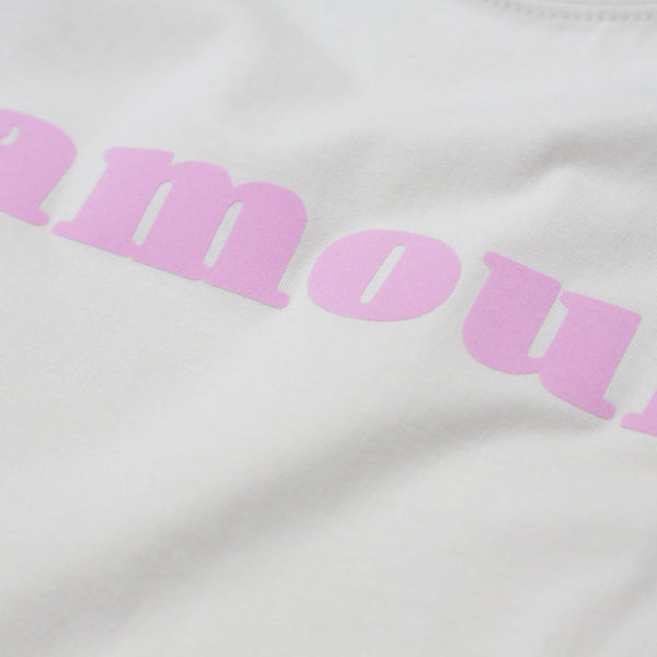 AMOUR TEE SHIRT (CREAM/ PINK)