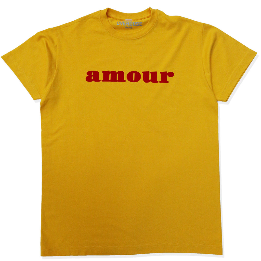 AMOUR TEE SHIRT (YELLOW/ RED)