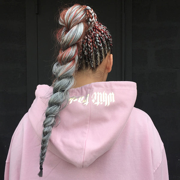 LIGHT PINK 'WHITE TRASH' OVERSIZED HOODIE (3M)