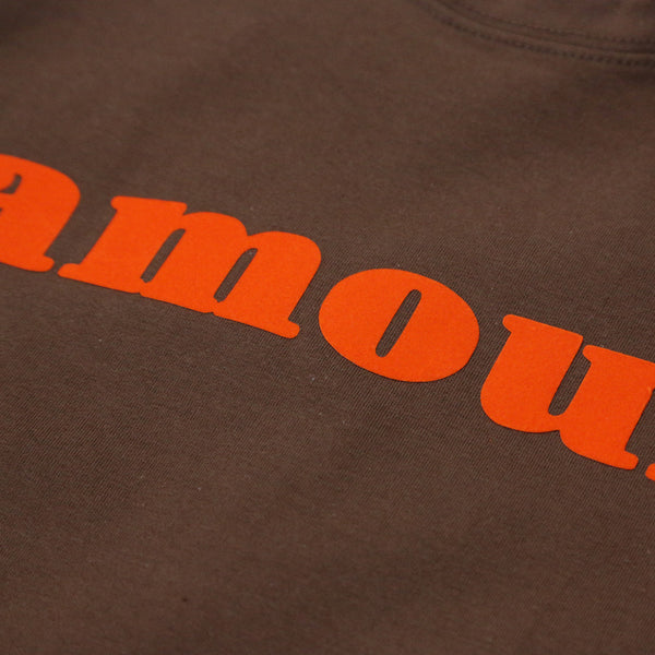 AMOUR TEE SHIRT (CHOCOLATE/ ORANGE)