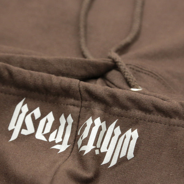 CHOCOLATE 'WHITE TRASH' OVERSIZED HOODIE (3M)