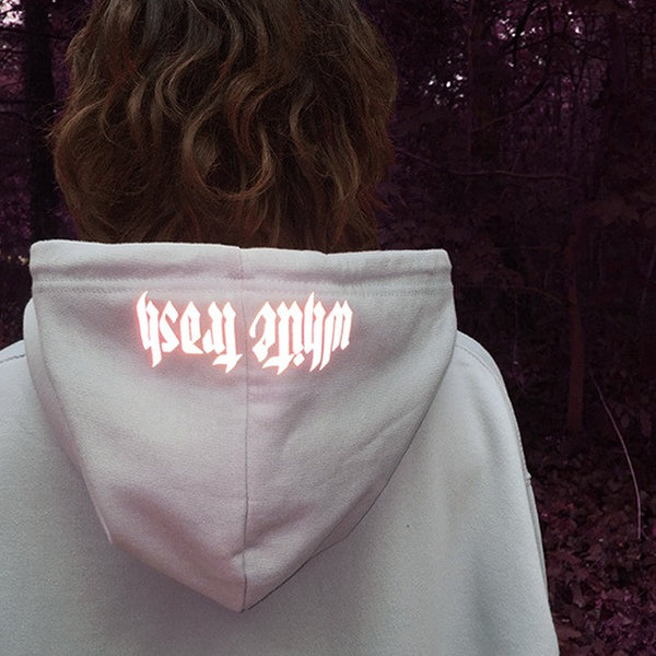 SKY BLUE 'WHITE TRASH' OVERSIZED HOODIE (3M)