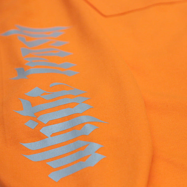 ORANGE 'WHITE TRASH' OVERSIZED HOODIE (3M)