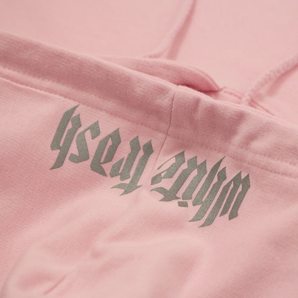 LIGHT PINK 'WHITE TRASH' OVERSIZED HOODIE (3M)